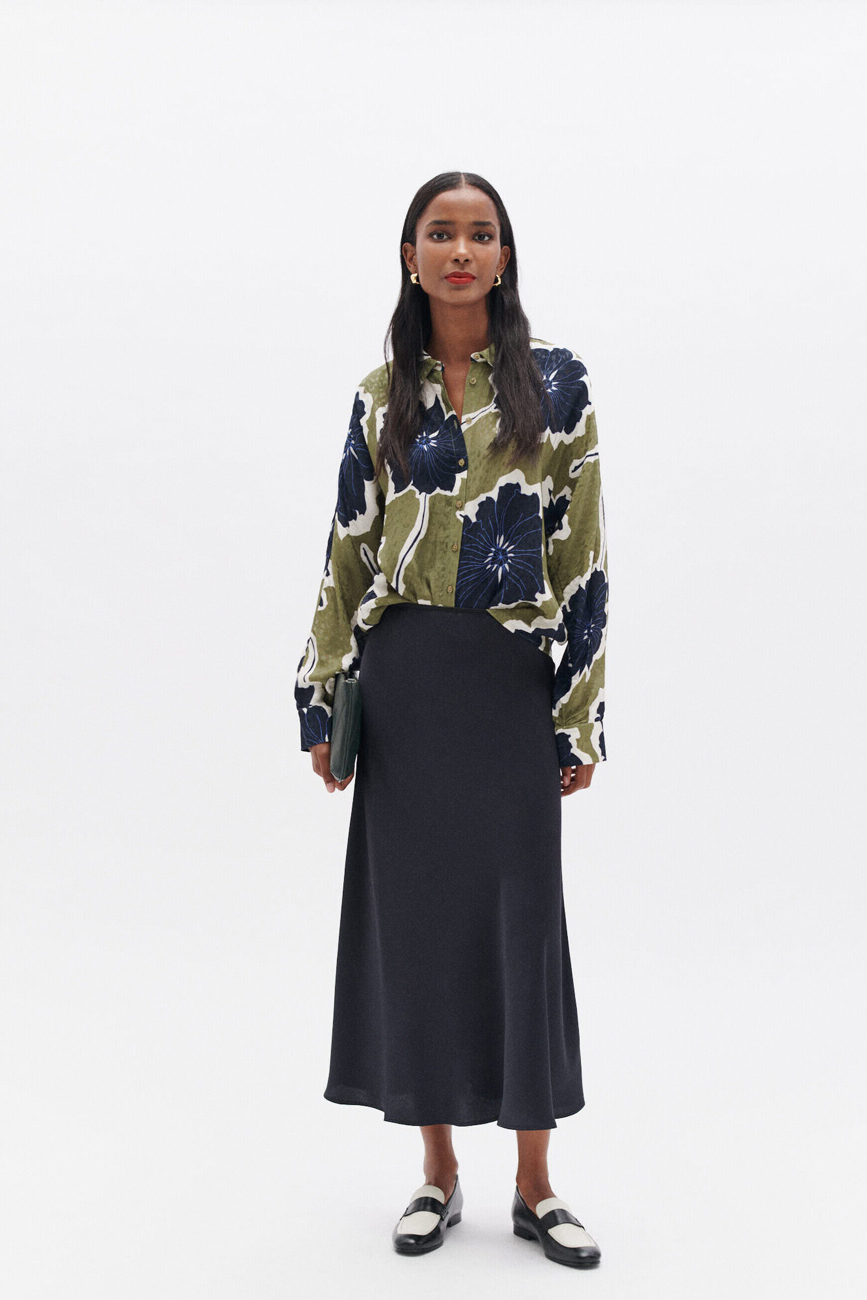 Jupe jalentina bleu marine femme