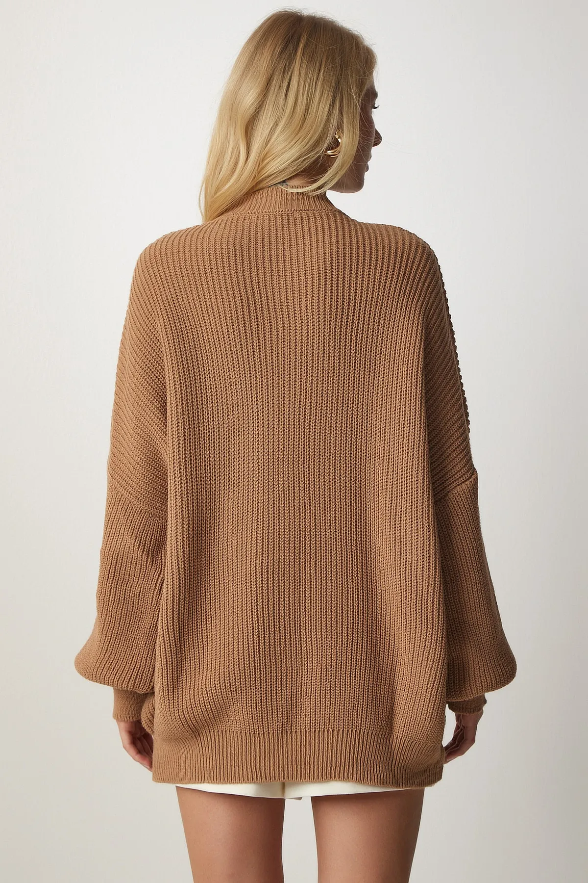 Happiness İstanbul  Damen-Strickpullover „Biscuit“ in Übergröße, Basic, mx00126