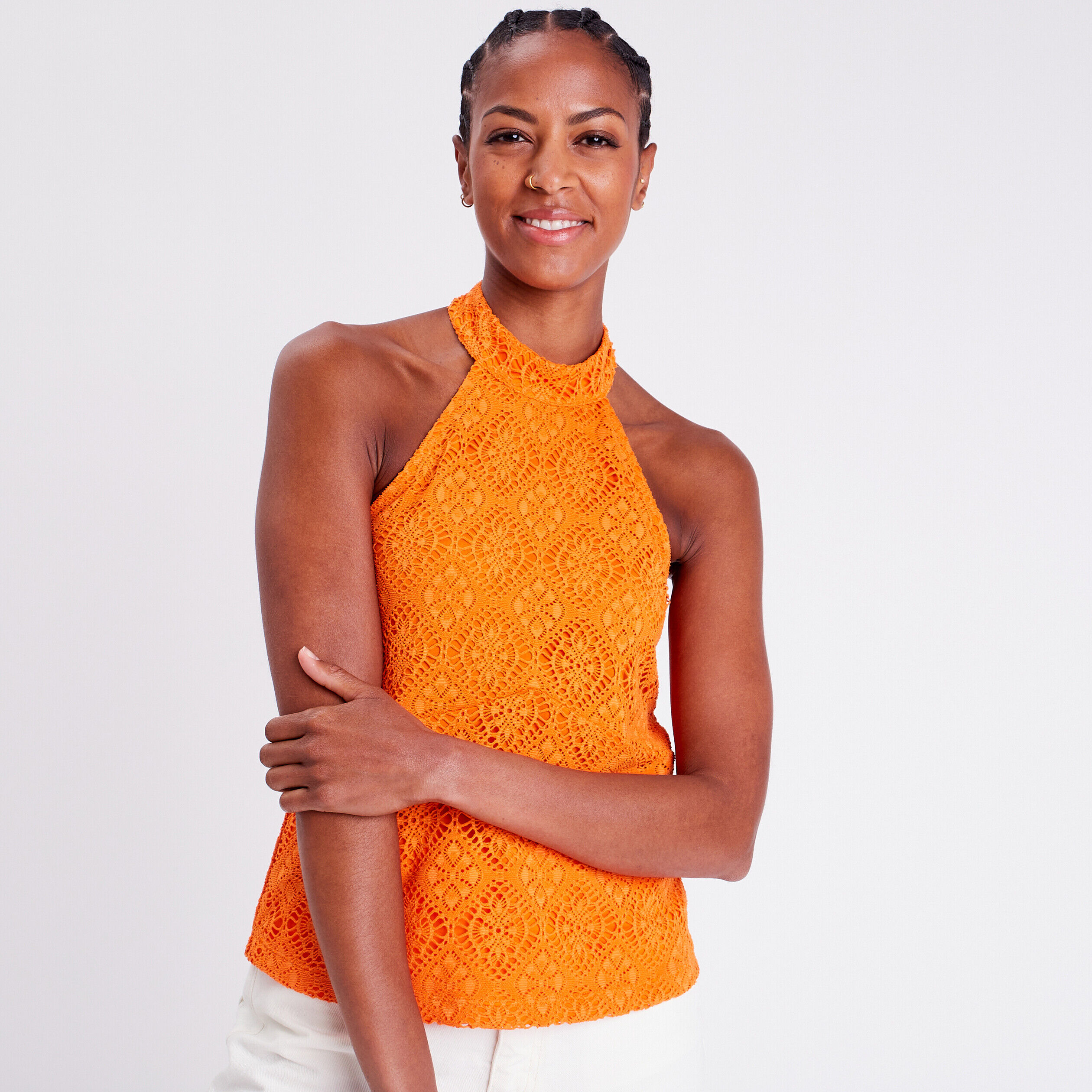 Débardeur encolure américaine orange femme | Cache Cache