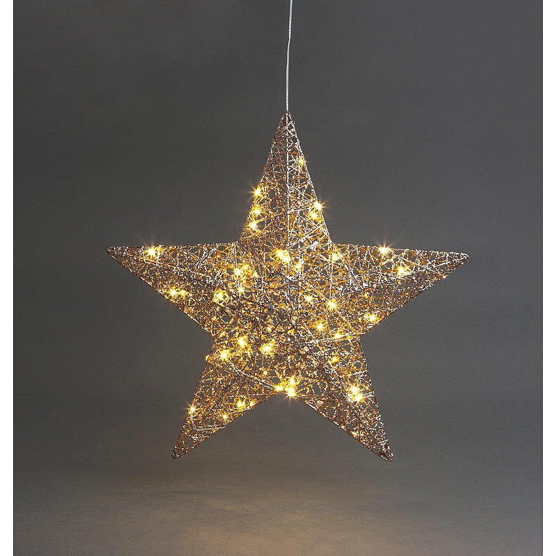 Light IT Stjerne 50 cm 50 LED-lys, glitre