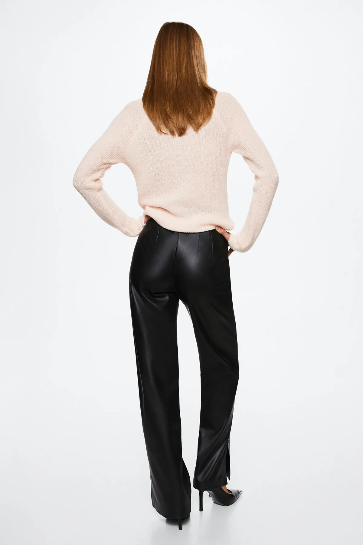 MANGO  Schwarze Damenhose 37035902