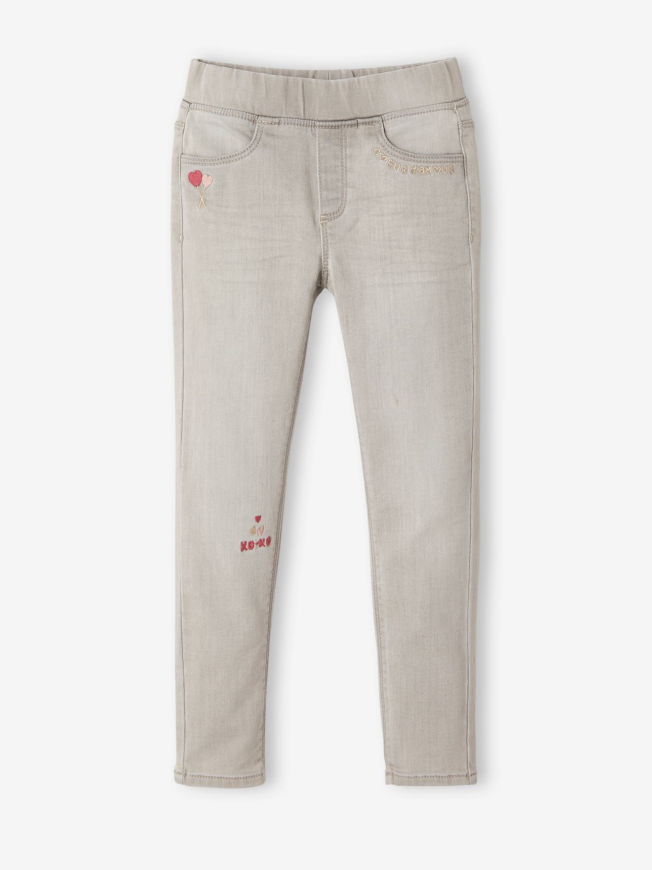Vertbaudet Mädchen Treggings, Jeans-Optik - blue stone