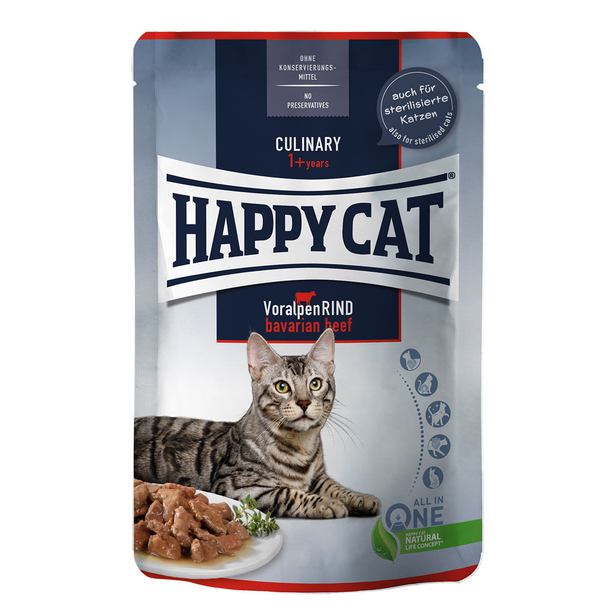 Happy Cat Culinary Meat in Sauce Voralpen Rind Pouch bei ZooRoyal
