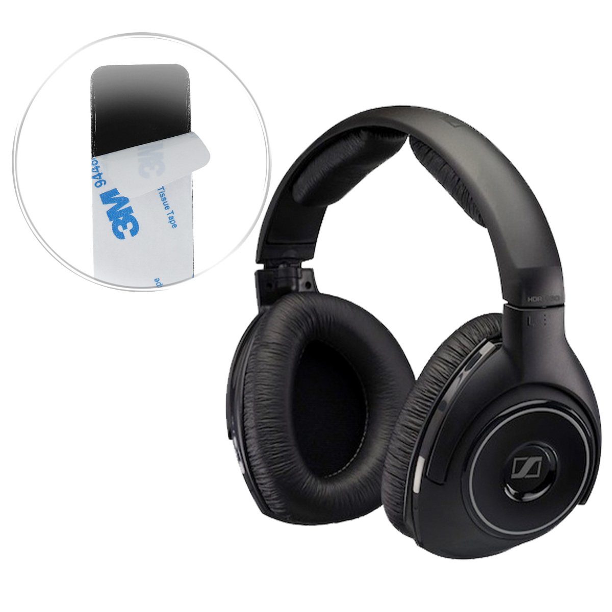 kwmobile Bügelpolster 2x Bügelpolster für Sennheiser RS160 / RS170 / RS180, Kunstleder Kopfbügel Polster für Overear Headphones