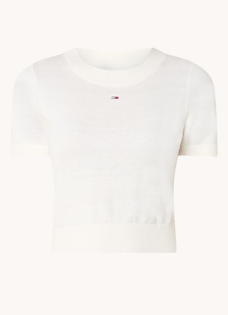Tommy Hilfiger Fine knit top with logo embroidery
