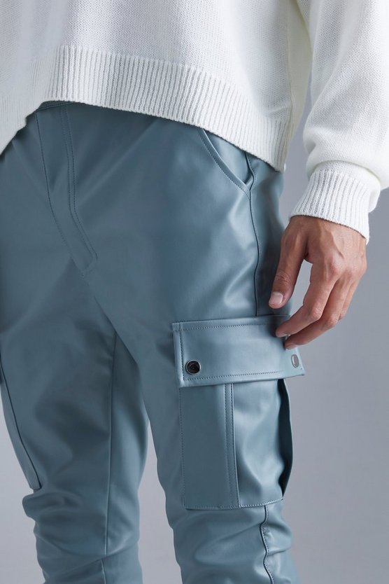 Tall Skinny PU-Schlaghose
