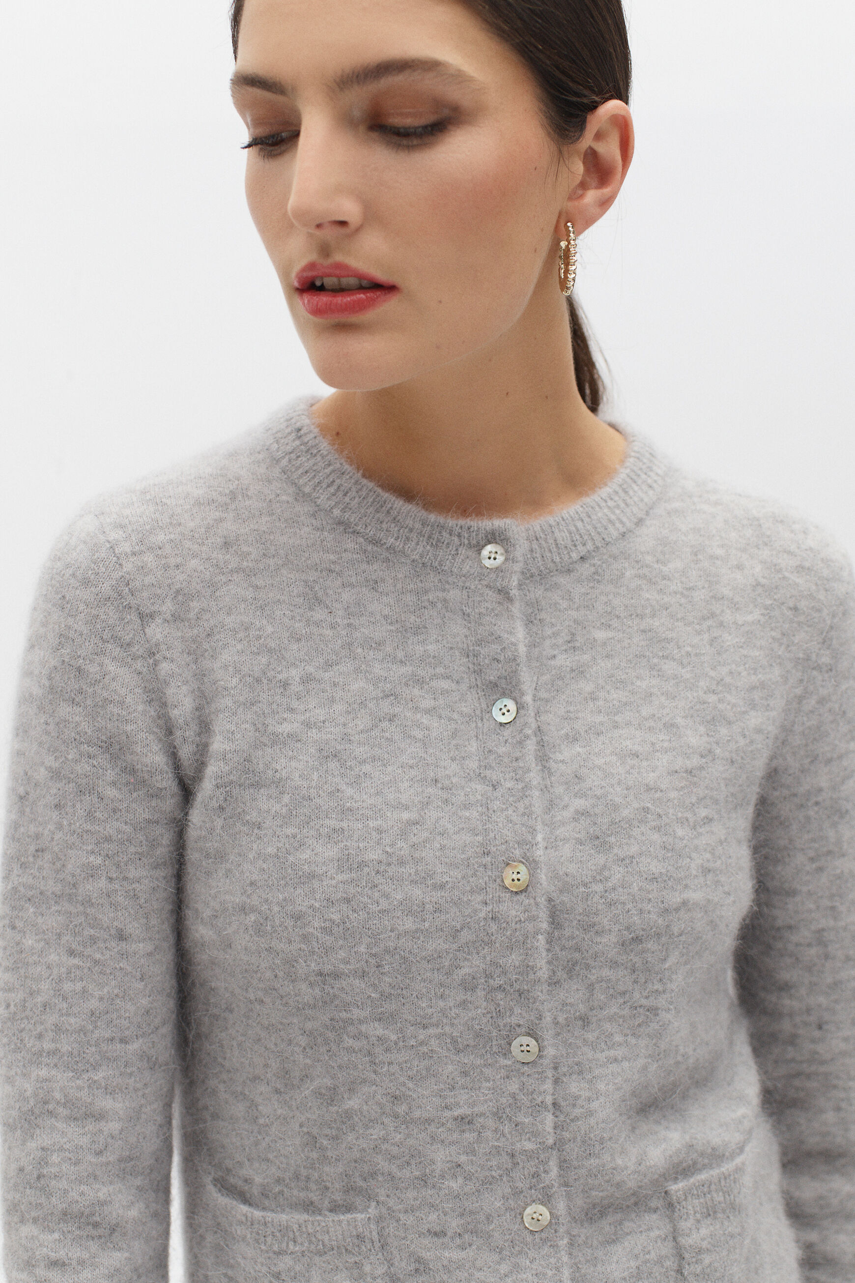 gilet dimitri gris clair femme
