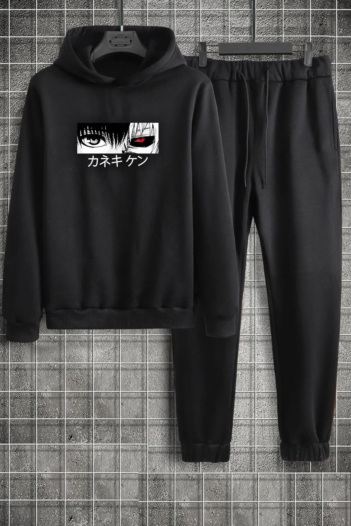 uyguntarz  Bedrucktes Unisex-Trainingsanzug-Set mit Ken Kaneki