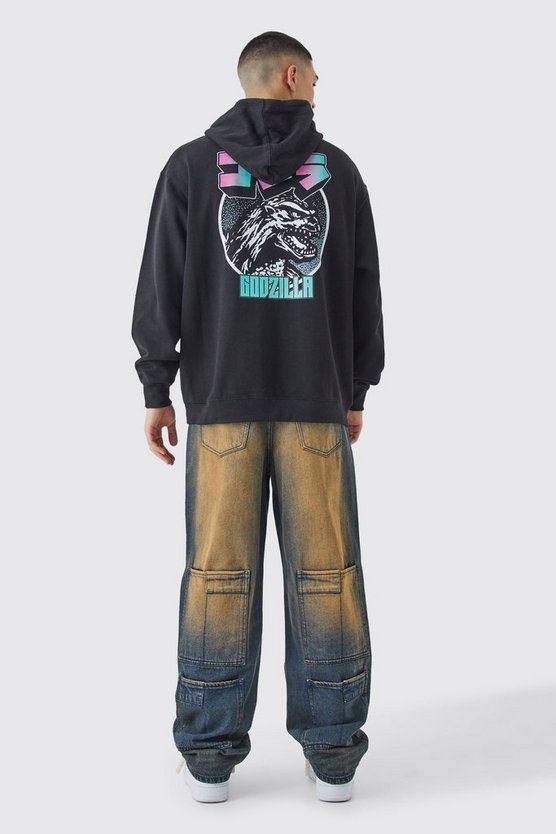 Lockere Cargo-Jeans mit Taschen