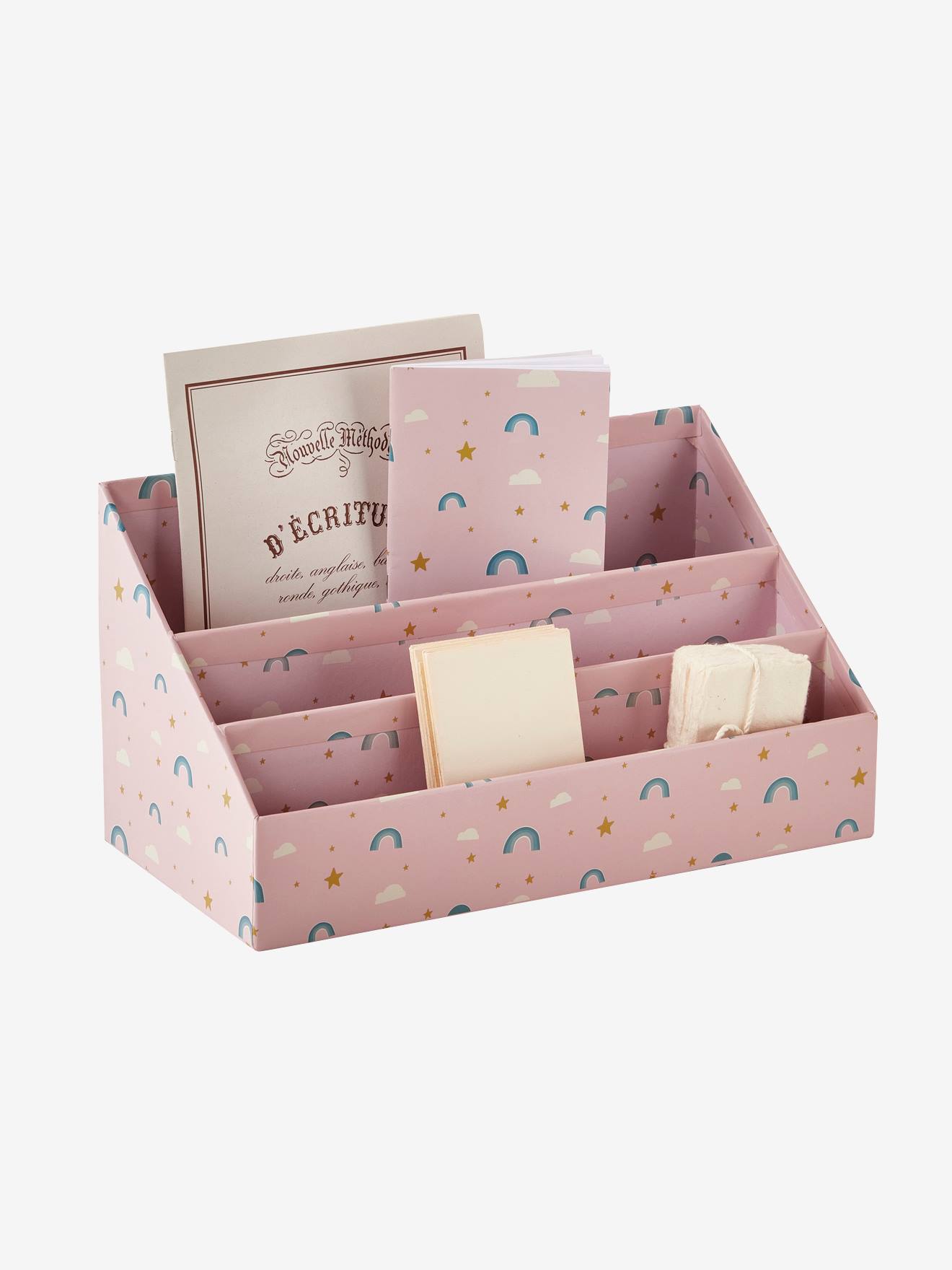 Vertbaudet Kinder Schreibtisch-Set REGENBOGEN - rosa
