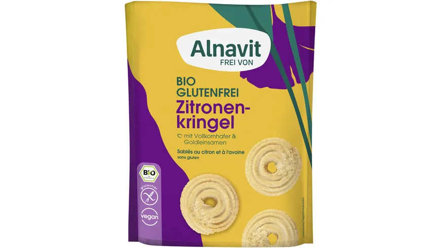 Alnavit Bio Zitronenkringel glutenfrei 125 g