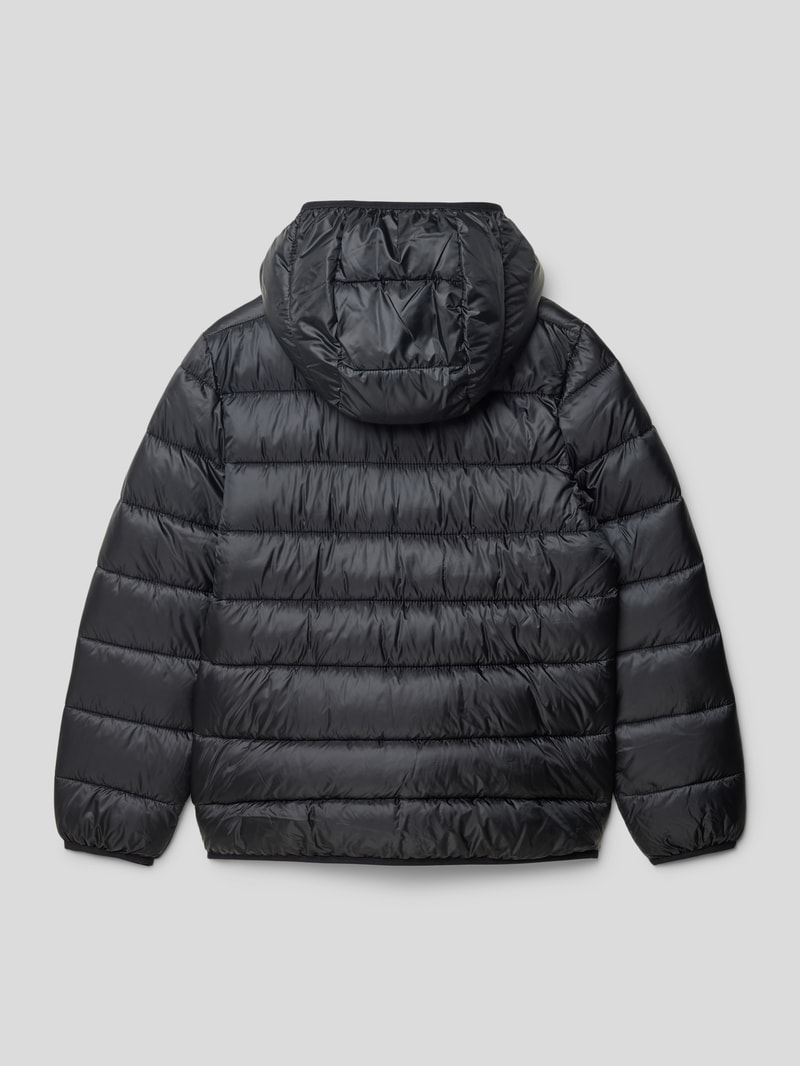 Steppjacke mit Kapuze in schwarz