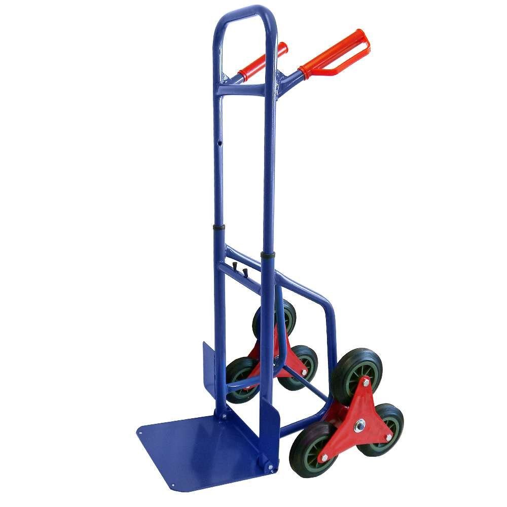 Grafner Sackkarre Treppensteiger Sackkarre ausziehbar / klappbar 200 kg, (Stk, 1), 200 kg Tragkraft, klappbar, faltbar, Stahl