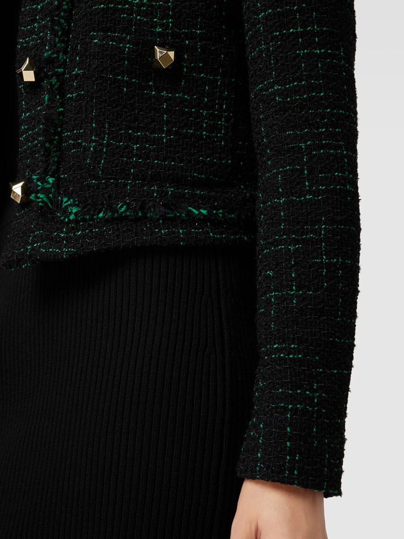 Blazer mit Rundhalsausschnitt Modell 'ISOSCELE' in schwarz
