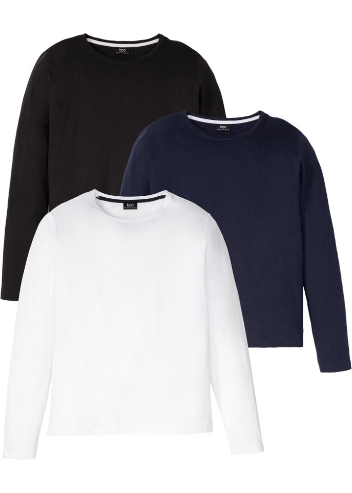 Langarmshirt (3er Pack)