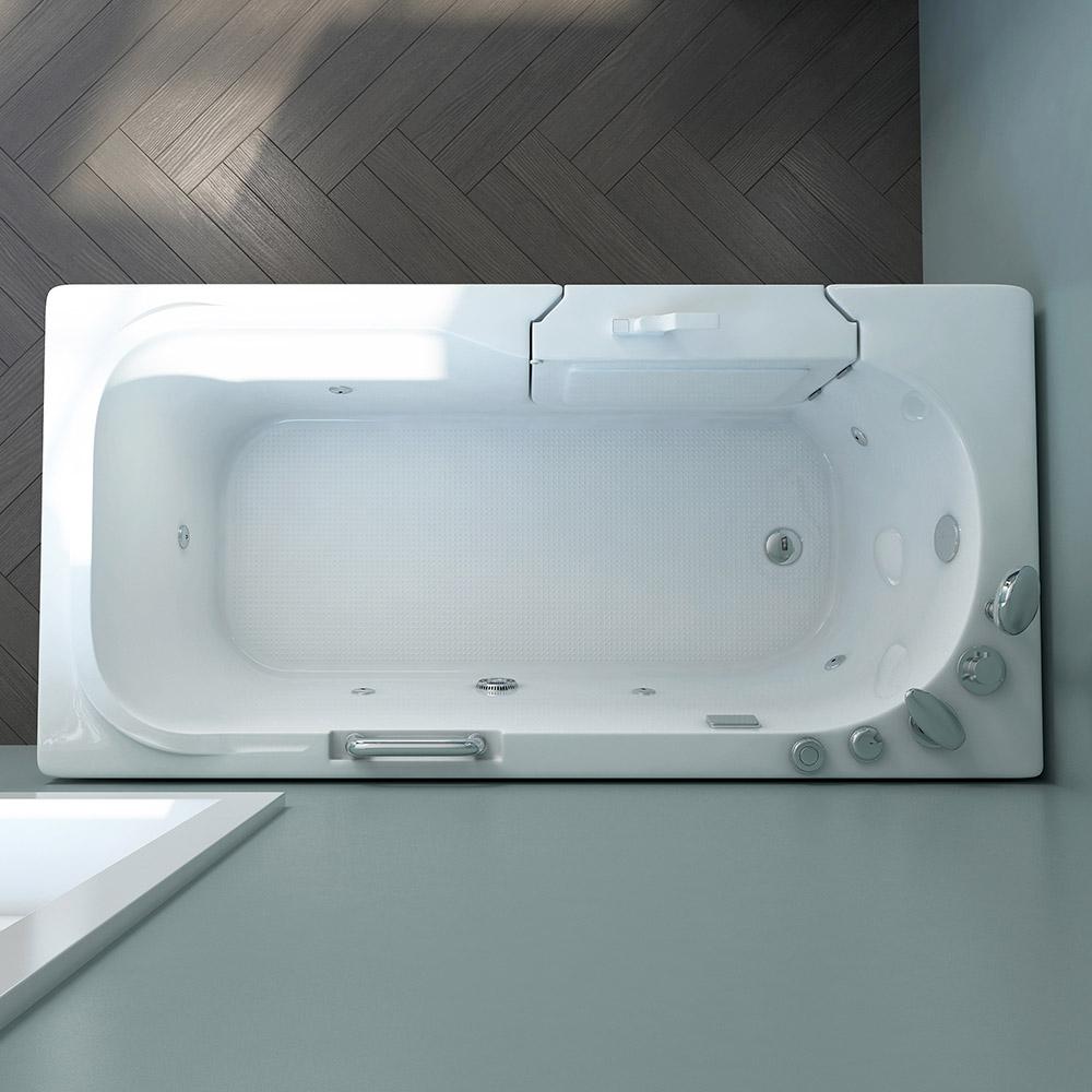 Home Deluxe Seniorenbadewanne VITAL M (liegend) mit Linkseinstieg