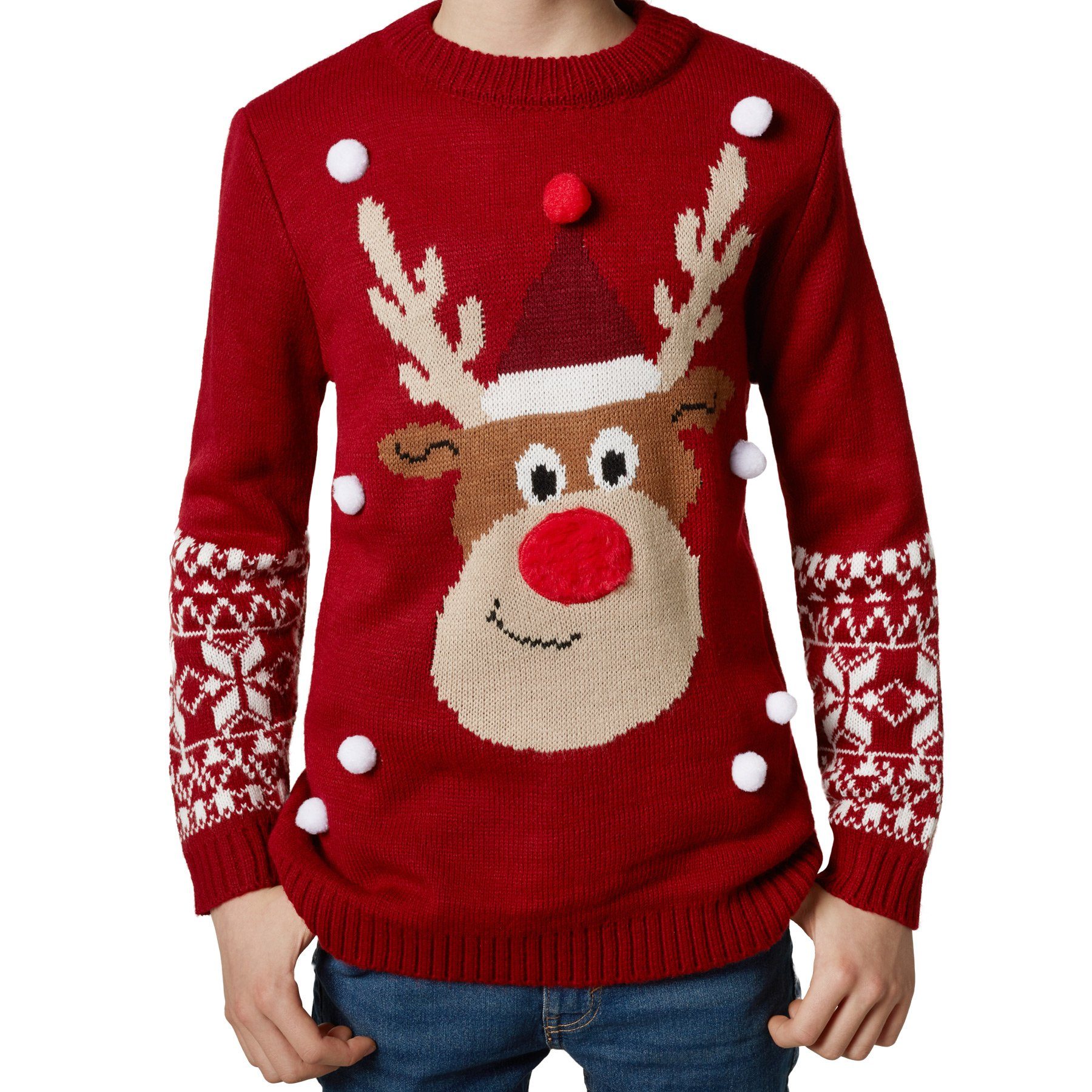 dressforfun Weihnachtspullover Weihnachtspullover Rudi Rentier für Korientalisch