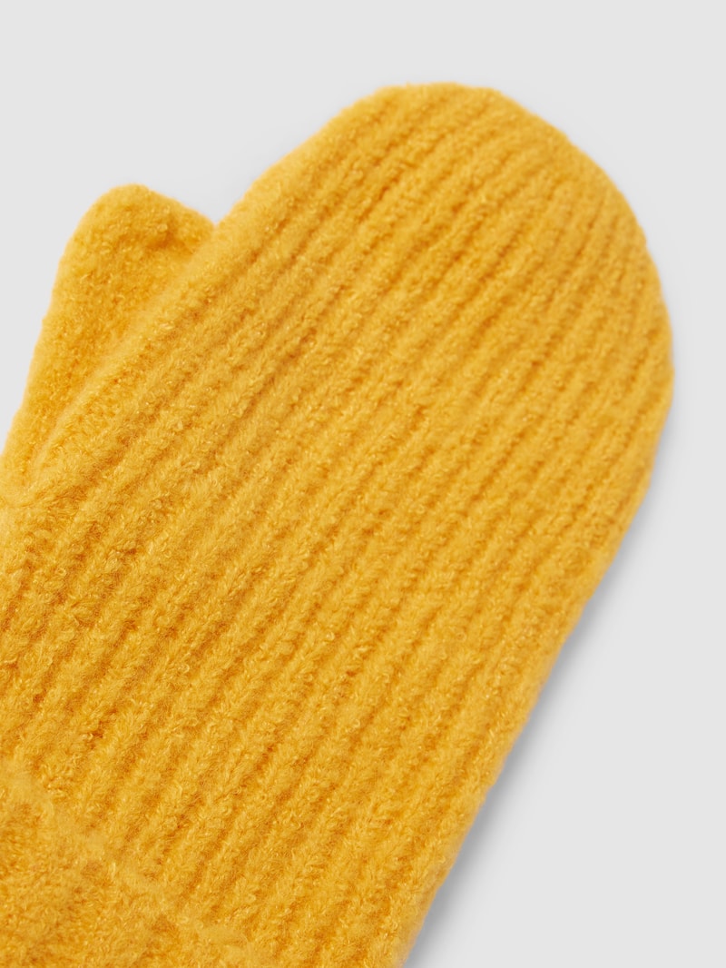 Handschuhe in Strick-Optik Modell 'AIVO' in senfgelb