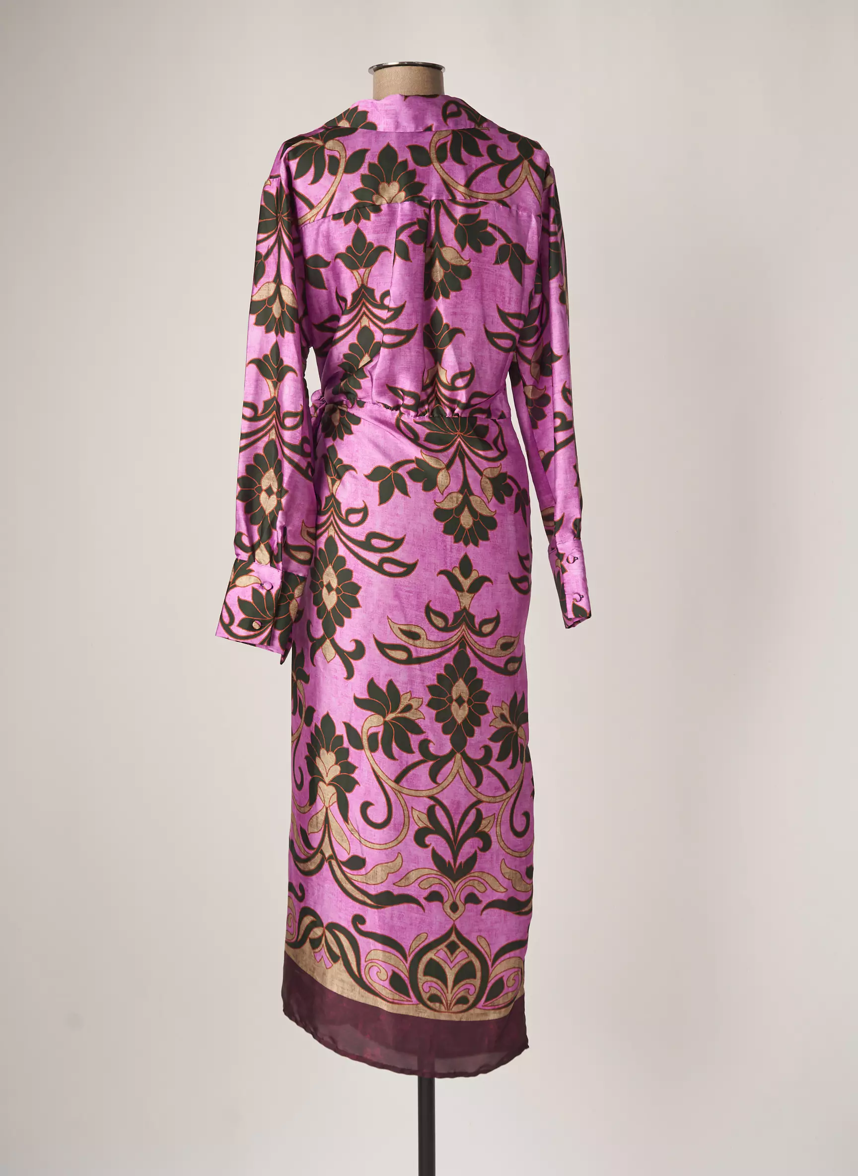 Angela Davis Robes Longues Femme couleur rose