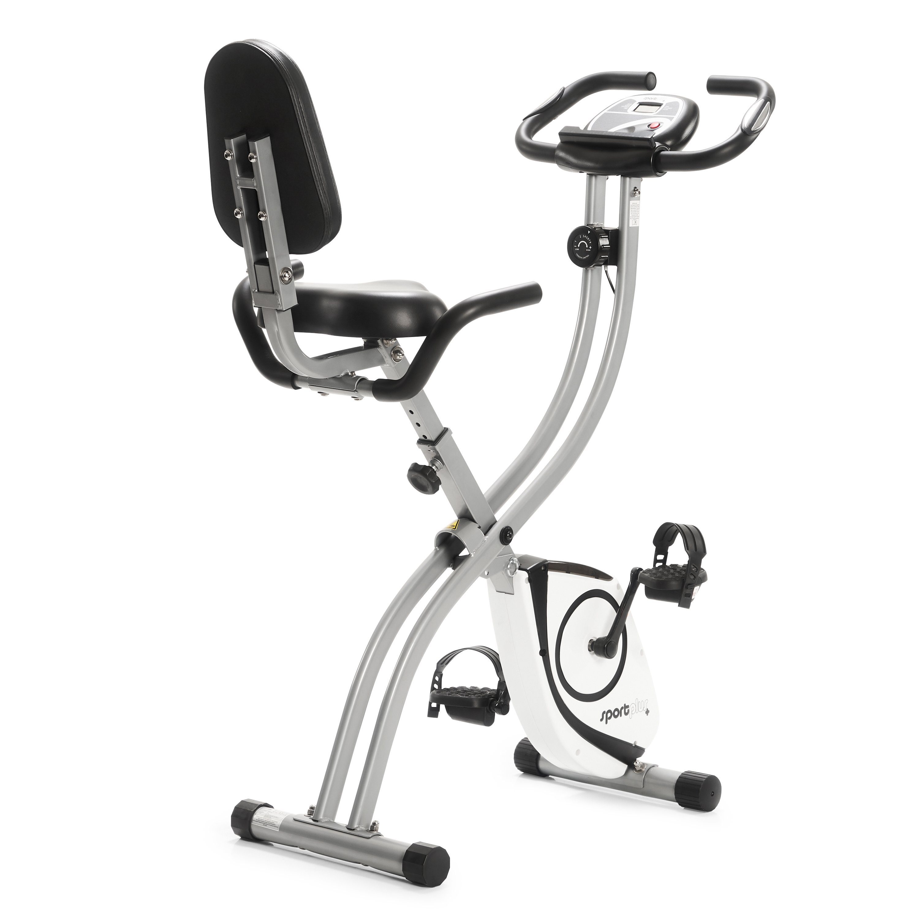 SportPlus Heimtrainer SP-HT-1003, Heimtrainer, klappbar für zuhause, Rückenlehne, SP-HT-1003