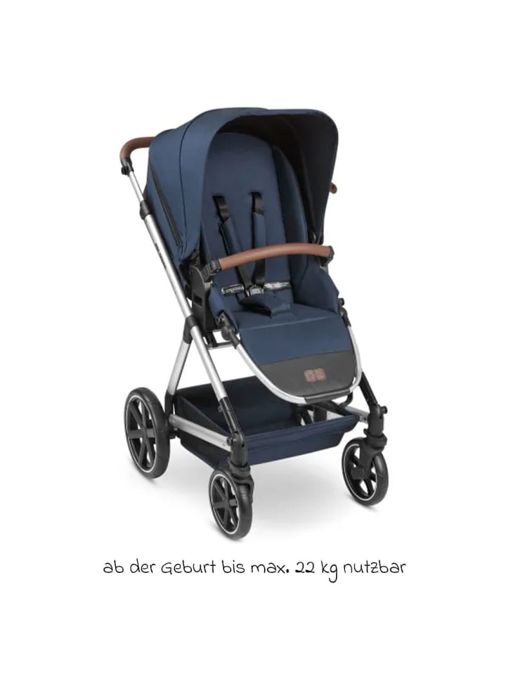 ABC-Design 3in1 Kombi-Kinderwagen-Set Timbo 4 mit Babywanne, in blau,silber günstig kaufen onesize
