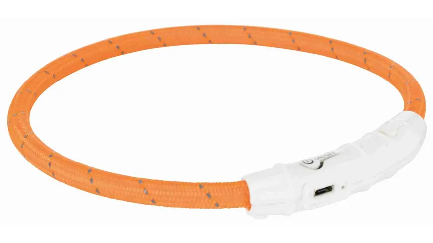 Trixie Leuchtring Flash USB orange M-L 45 cm / ø 7 cm Hunde Zubehör