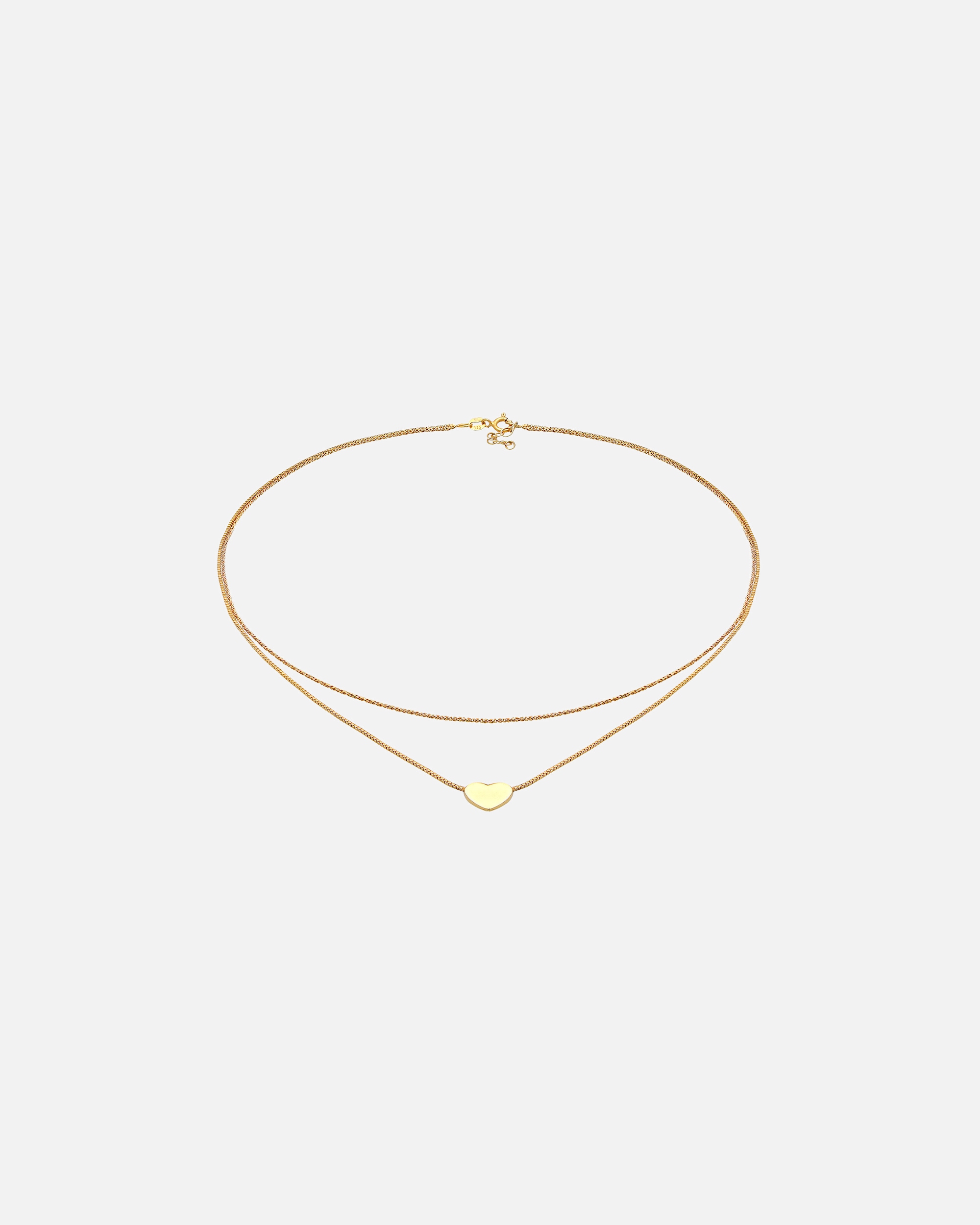 Collana girocollo da donna Elli con ciondolo a cuore, modello a strati, in argento sterling 925.