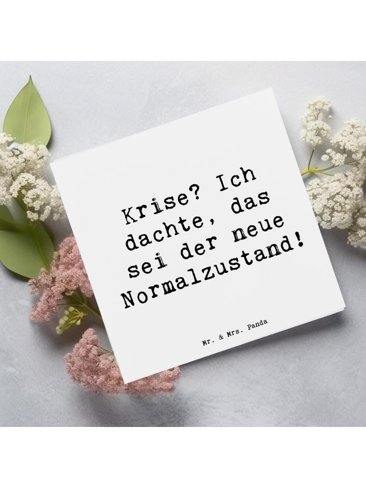 Mr. & Mrs. Panda Deluxe Karte Spruch Gelassenheit in Krisen mit ... in Weiß günstig kaufen onesize
