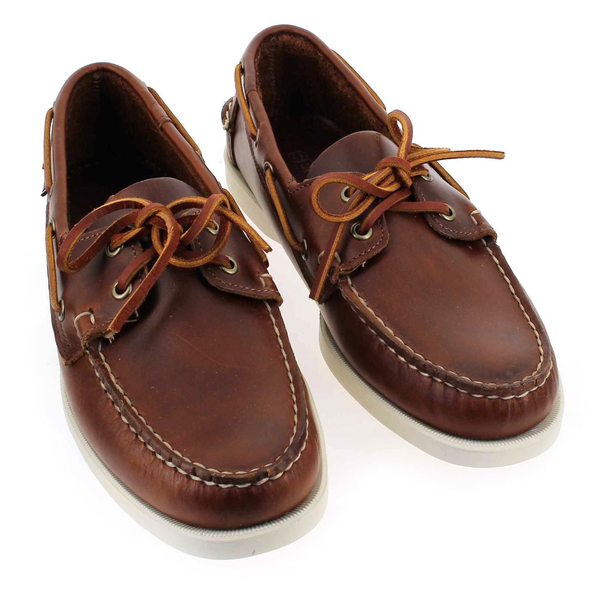 Sebago  DOCKSIDE PORTLAND WAXED - Marron