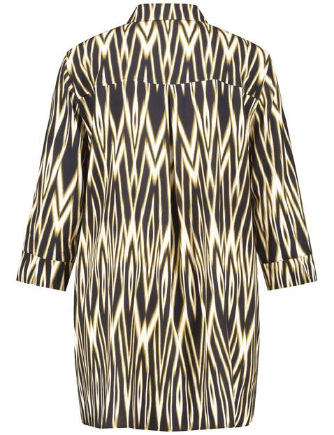 Gemusterte Longbluse aus nachhaltigem Material