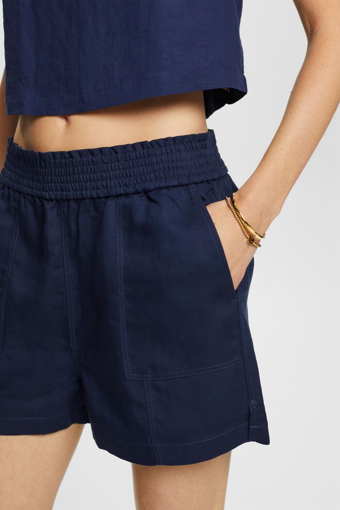 Pull-on-Shorts, Leinenmix