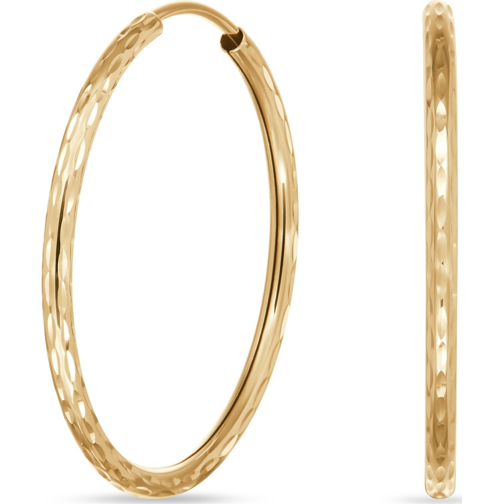 FAVS Créoles 375 Or jaune Boucles d'oreilles