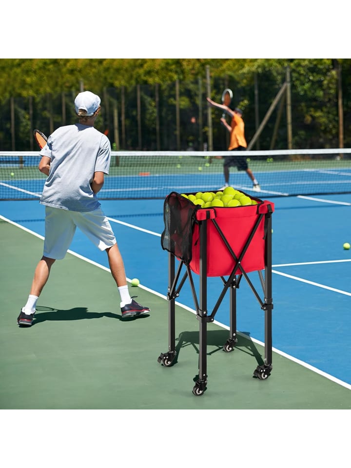 COSTWAY Tennisballwagen in Rot günstig kaufen onesize