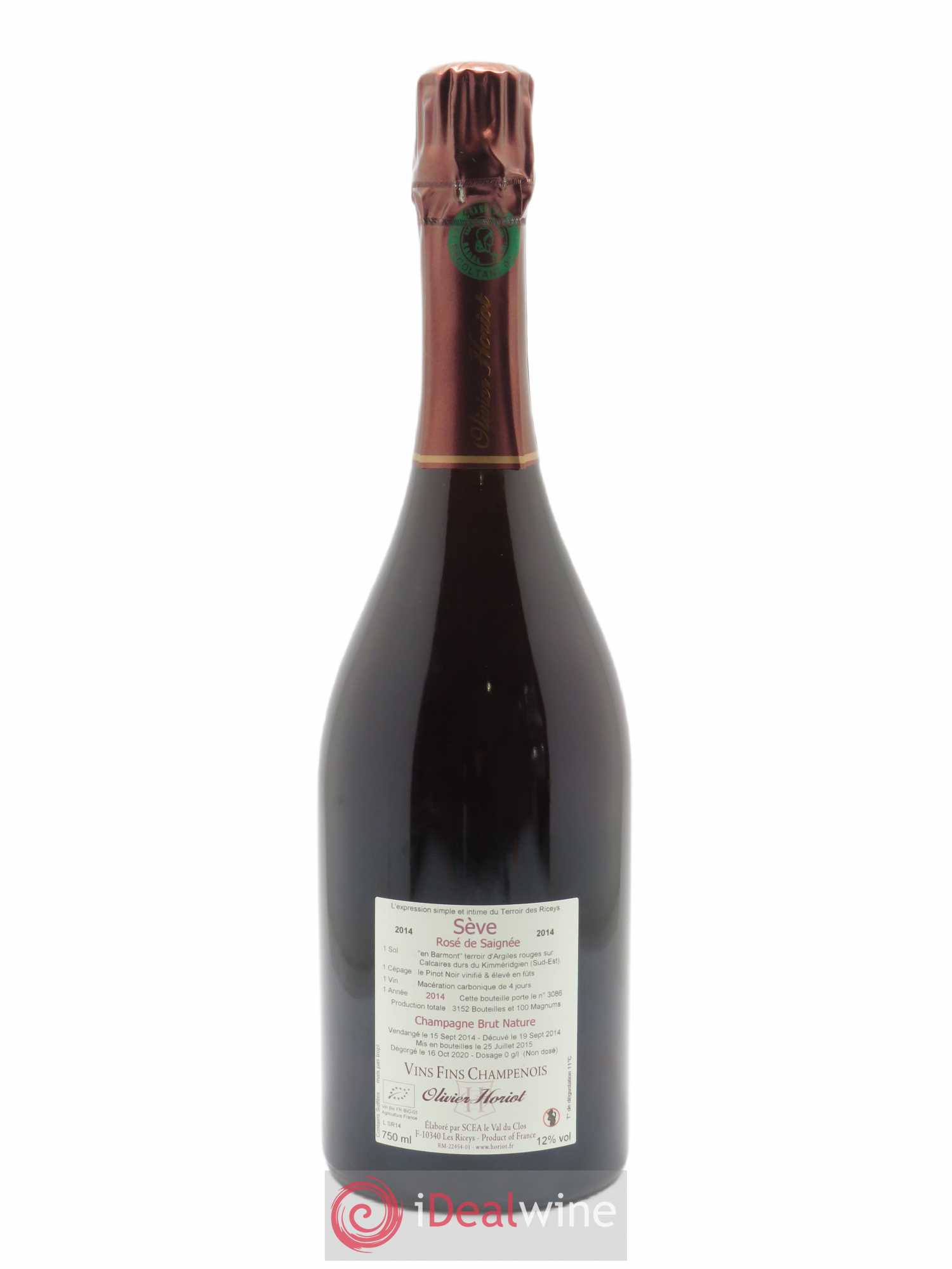 Sève en Barmont Olivier Horiot  2014 - Lot de 1 Bouteille
