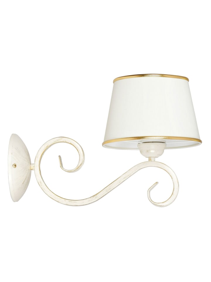 Licht-Erlebnisse Wandlampe in Shabby Weiß Weiß Gold günstig kaufen onesize