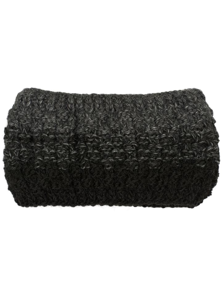 styleBREAKER Strick Stirnband in Schwarz-Dunkelgrau günstig kaufen onesize