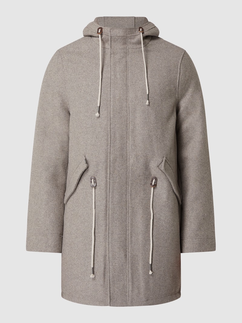Kurzmantel mit Kapuze Modell 'Johansen' in beige