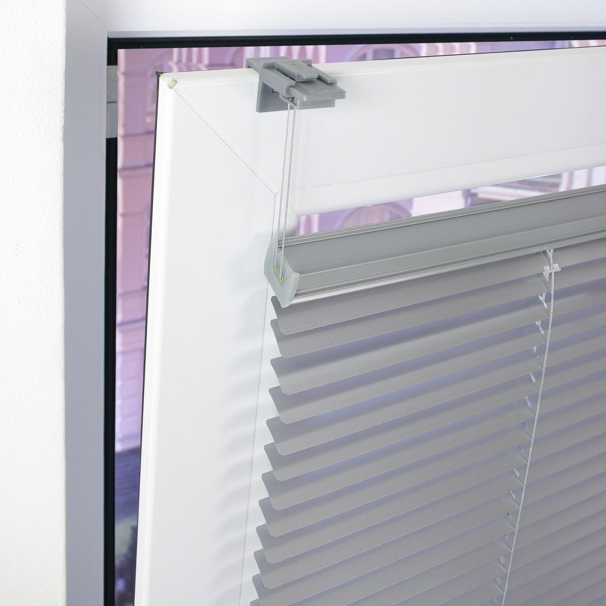 Bella Casa Klemmfix Jalousie verspannt aus Aluminium, 60 x 130 cm (Breite x Höhe), silber