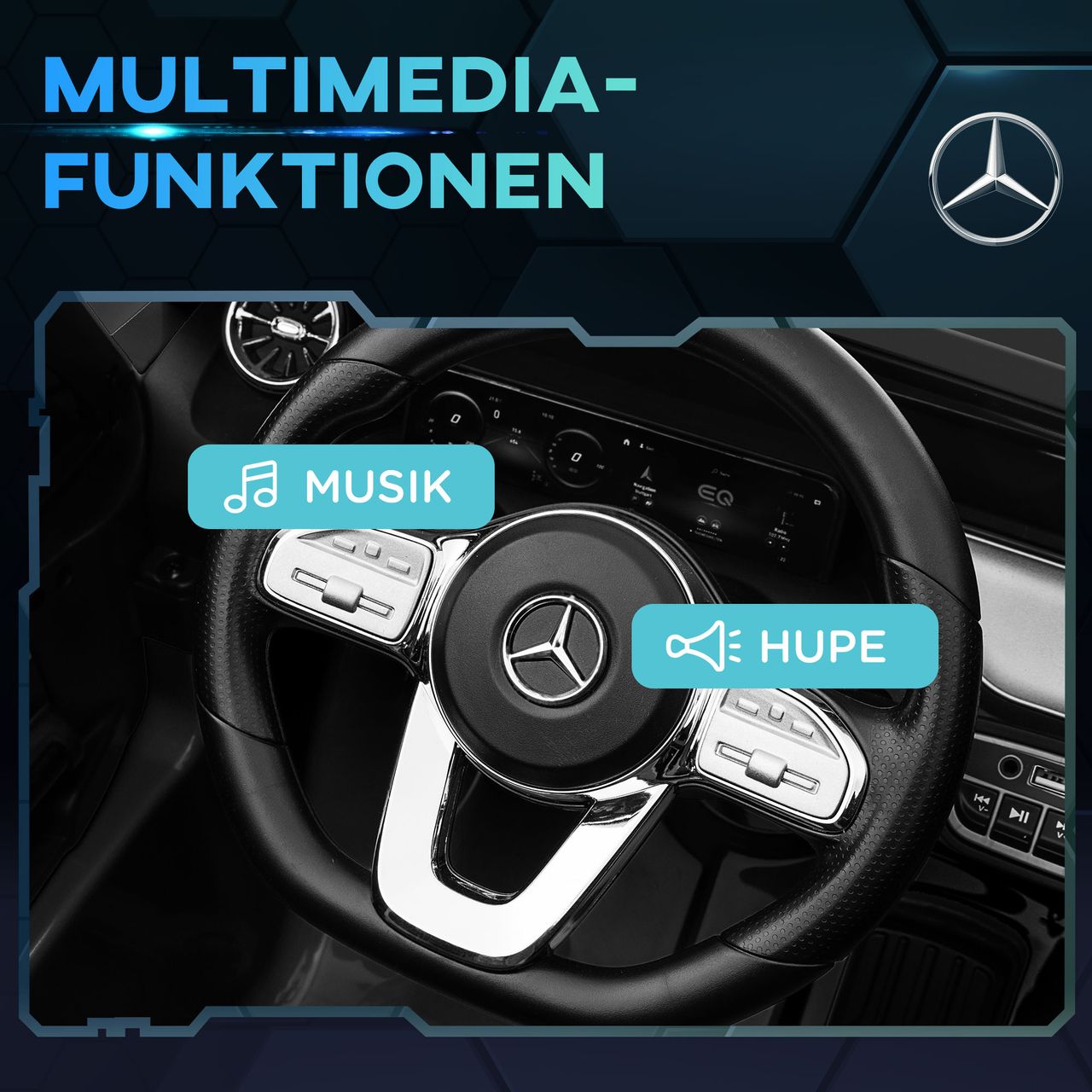 HOMCOM Kinder Elektrofahrzeuge Elektroauto mit Fernbedienung, Kinderauto mit MP3