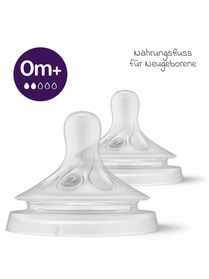 Philips Avent PP-Flasche 2er Pack Natural Response 125ml   Silikon-Sauger in weiss günstig kaufen onesize