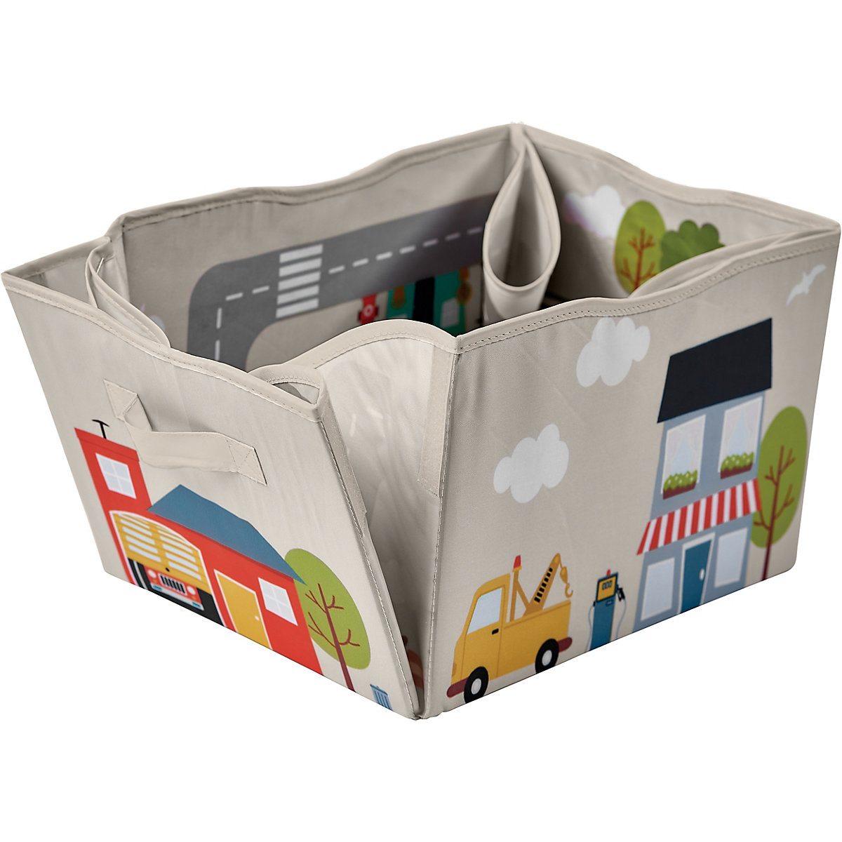 Spielteppich und Aufbewahrungsbox, Playbox - Motiv Stadt