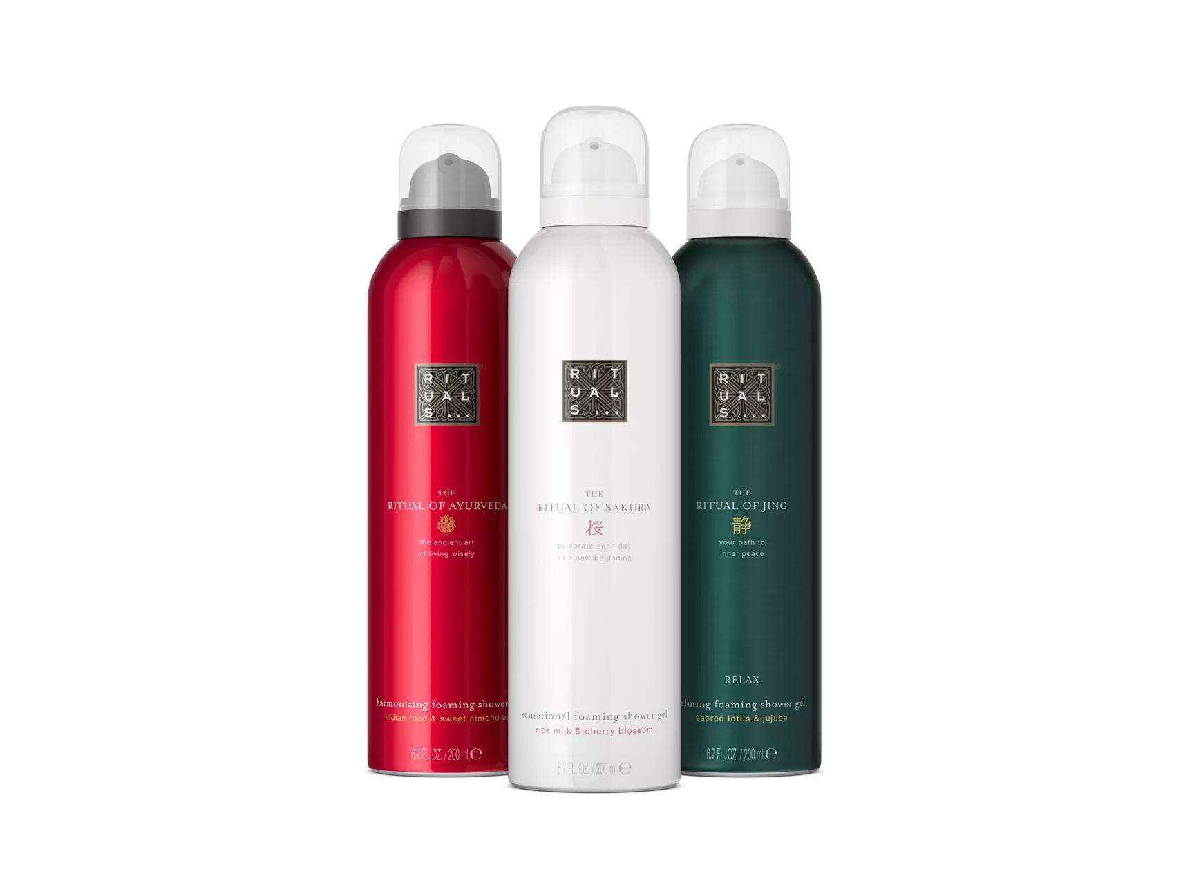 Lot de 3 mousses de douche économiques