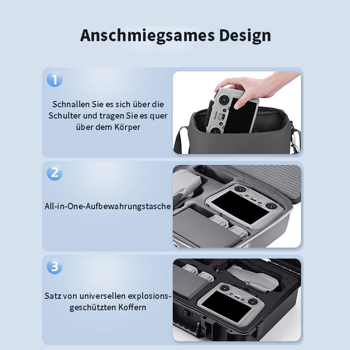 götäzer Für DJI AIR3/Mini 3Pro/Mini 3/Mini 2/Air 2S Fernbedienungs-Schutzhülle Zubehör Drohne (Verhindern Sie externe Schäden, ein Muss für Drohnenflieger)