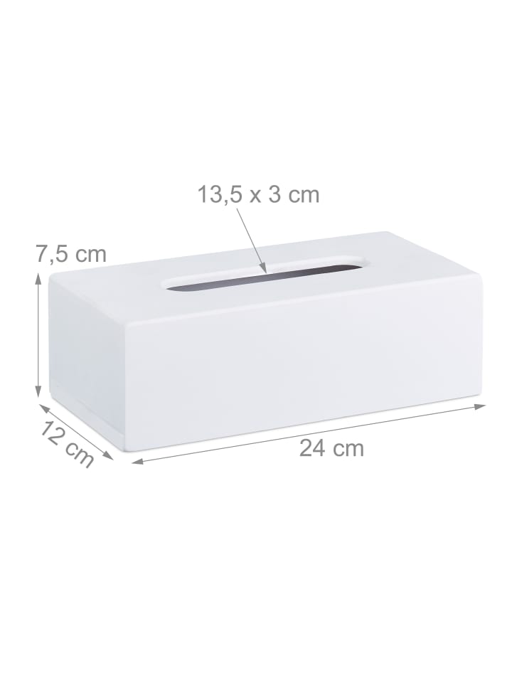 relaxdays Tücherbox in Weiß günstig kaufen onesize