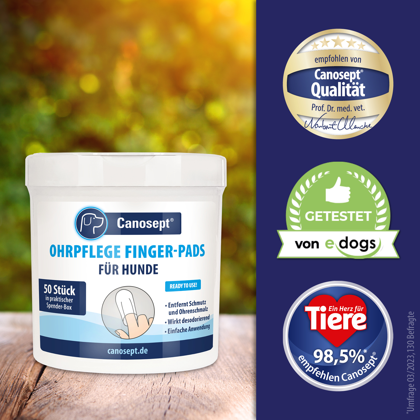 Canosept Augen- & Ohrenpflege Canosept Ohrpflege Finger-Pads für Hunde 50 Stück