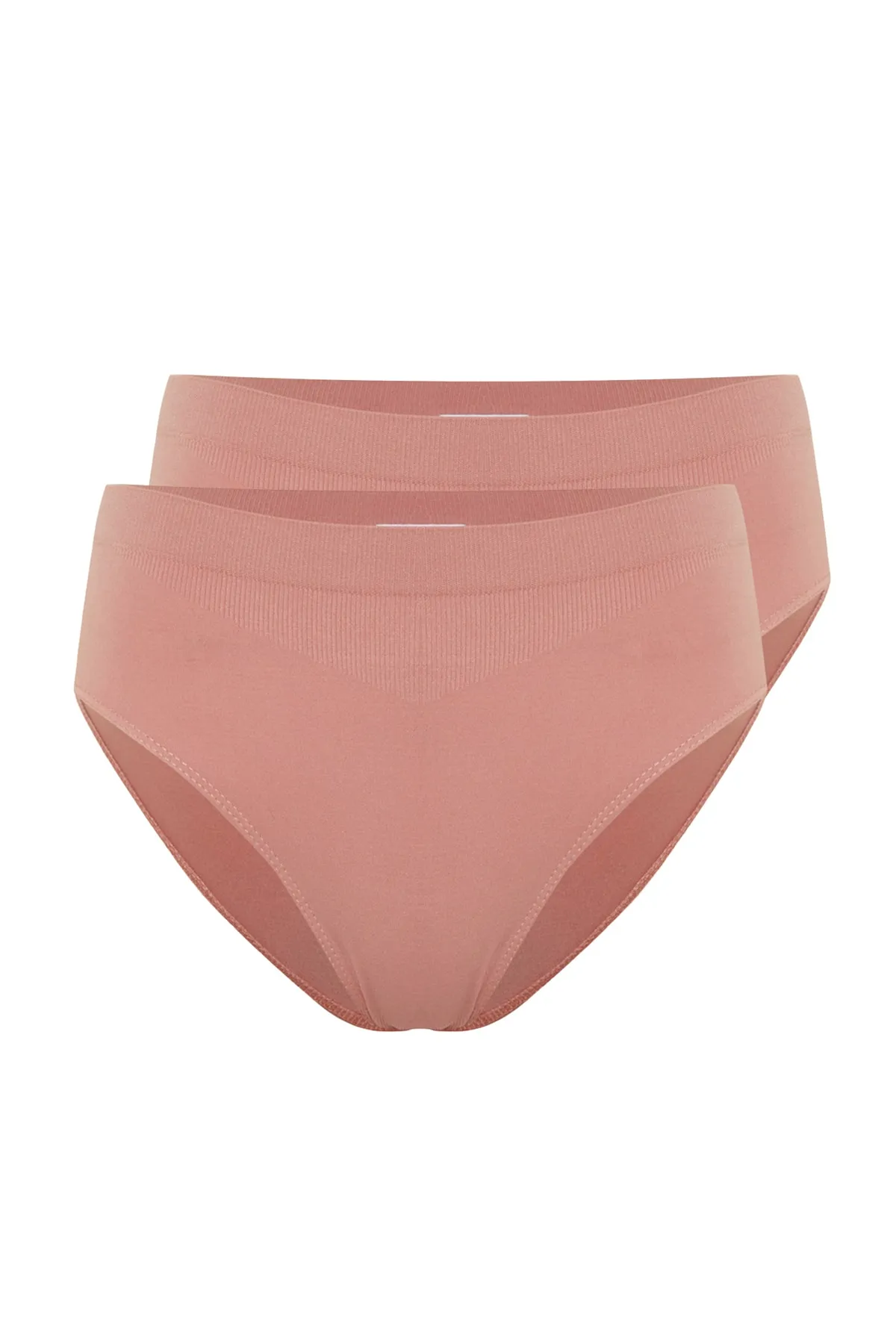 Trendyol Collection  Dried Rose 2er-Pack nahtlose/nahtlose Hipster-Strickhöschen THMAW22KU0013