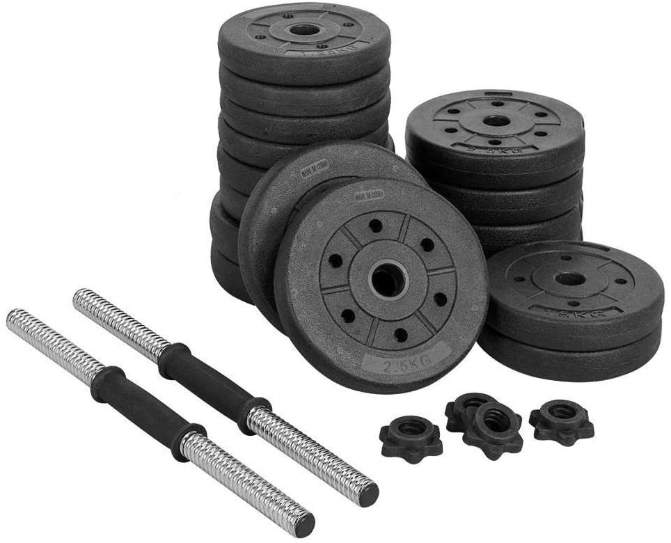 Yaheetech Hantel 2er Kurzhanteln Set 30 Kg, Hantelstangen