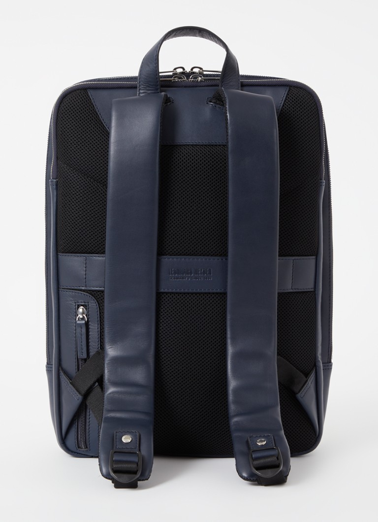 Leonhard Heyden Montreal leather backpack with 15-inch laptop compartment - unisex