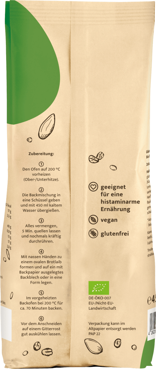 Backmischung Körnerbrot, Hafervollkorn & Saaten, 450 g