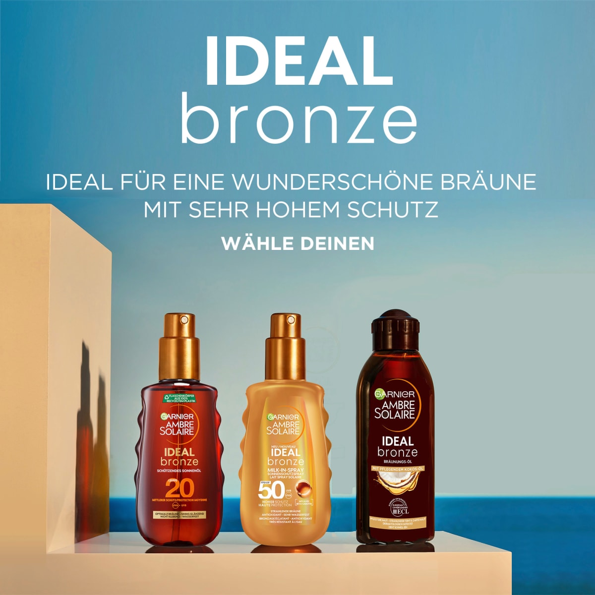 Sonnenspray ideal bronze milk-in Spray, LSF 50, 150 ml